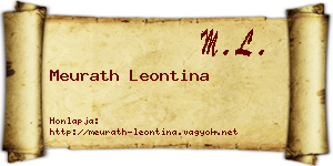 Meurath Leontina névjegykártya